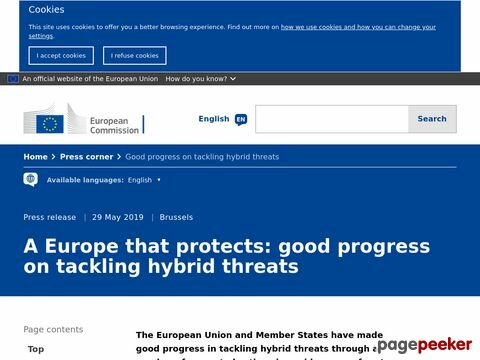A Europe that protects: good progress on tackling hybrid threats