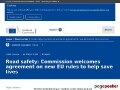 Road safety: Commission welcomes agreement on new EU rules to help save lives