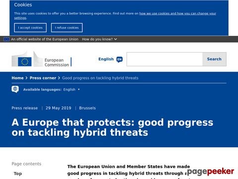 A Europe that protects: good progress on tackling hybrid threats