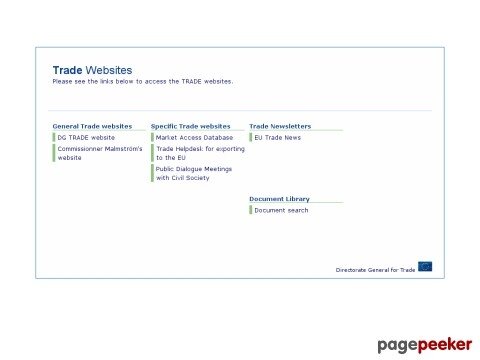 European Commission - Trade Websites