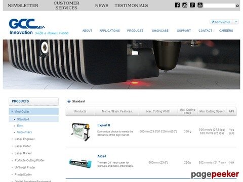 Standard_Products Laser Engraving, Vinyl Cutter ,UV Printer - GCC