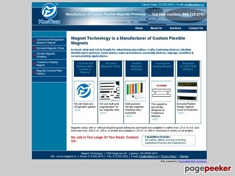 Manufacturer of Custom Flexible Magnets in Sheet, Strip and Cut-to-Length - Magnet Technology