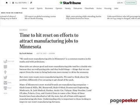 Time to hit reset on efforts to attract manufacturing jobs to Minnesota - StarTribune.com
