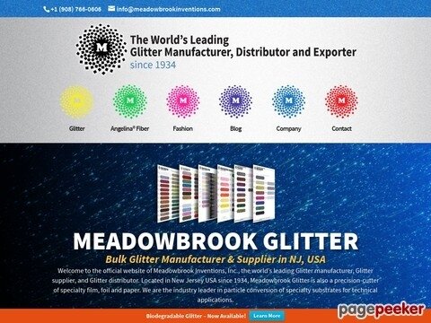 Bulk Glitter Supplier, Manufacturer, Glitter Company | Meadowbrook Glitter