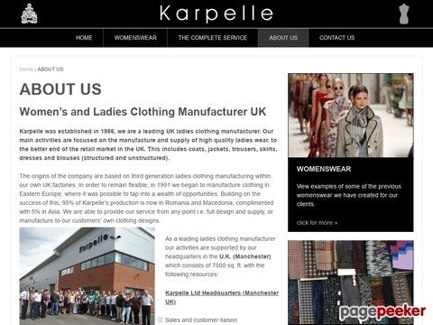 WOMENSWEAR - Manufacture at the highest standards